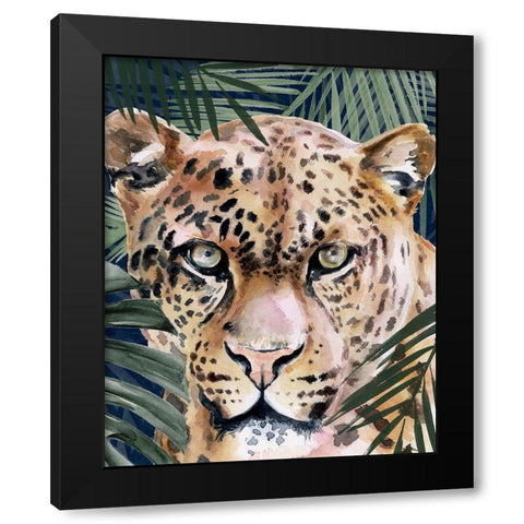 Jungle Cat II Black Modern Wood Framed Art Print by Parker, Jennifer Paxton