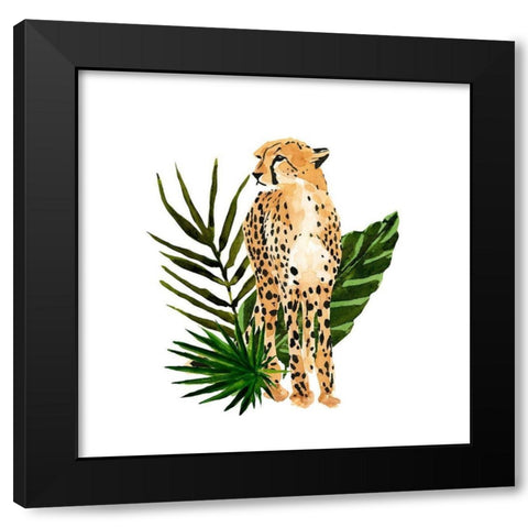 Cheetah Outlook I Black Modern Wood Framed Art Print by Warren, Annie