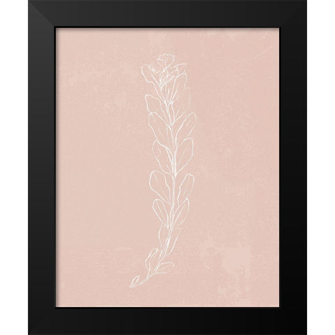 Blush Bloom II Black Modern Wood Framed Art Print by Warren, Annie