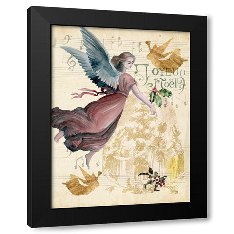 Christmas Greetings II Black Modern Wood Framed Art Print by Parker, Jennifer Paxton
