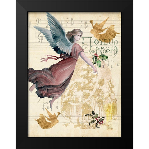 Christmas Greetings II Black Modern Wood Framed Art Print by Parker, Jennifer Paxton