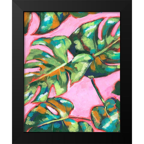 Psychedelic Palms I Black Modern Wood Framed Art Print by Parker, Jennifer Paxton