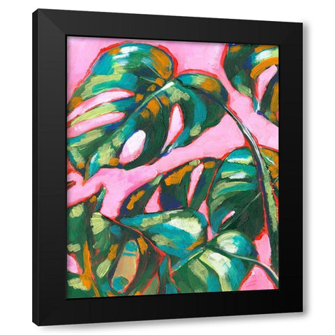 Psychedelic Palms II Black Modern Wood Framed Art Print by Parker, Jennifer Paxton
