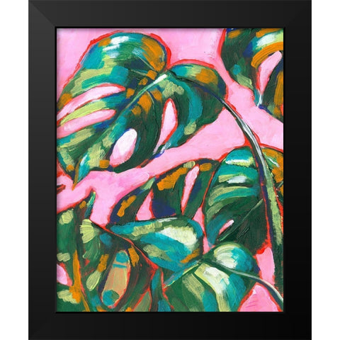 Psychedelic Palms II Black Modern Wood Framed Art Print by Parker, Jennifer Paxton