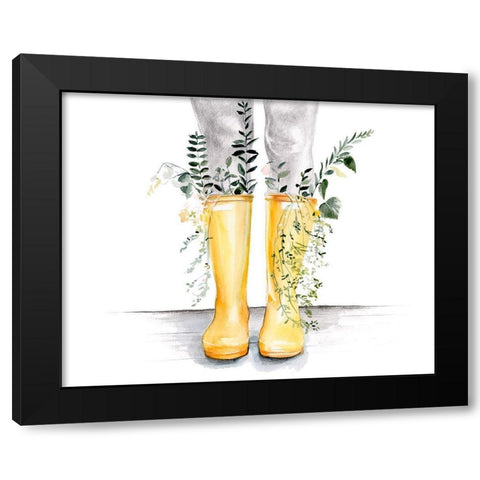 Flow and Grow I Black Modern Wood Framed Art Print by Parker, Jennifer Paxton