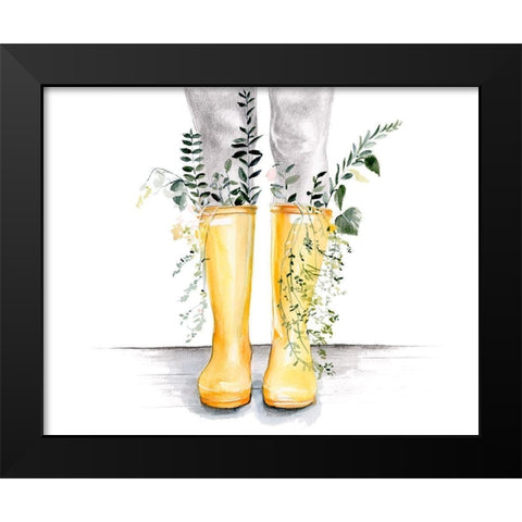 Flow and Grow I Black Modern Wood Framed Art Print by Parker, Jennifer Paxton