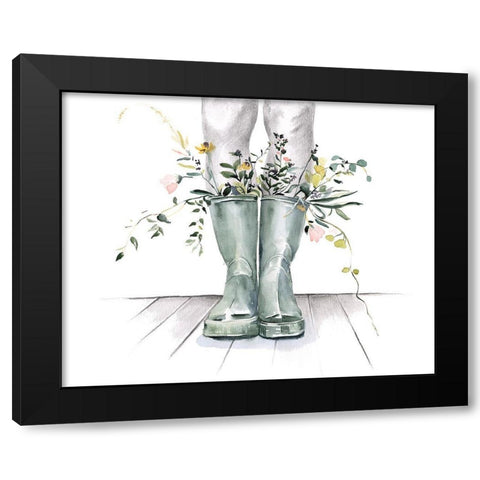 Flow and Grow II Black Modern Wood Framed Art Print by Parker, Jennifer Paxton