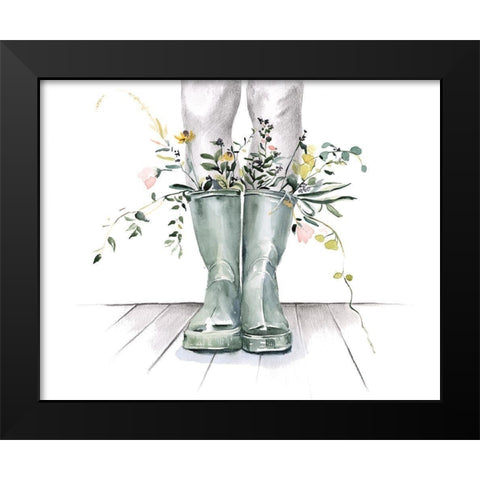 Flow and Grow II Black Modern Wood Framed Art Print by Parker, Jennifer Paxton