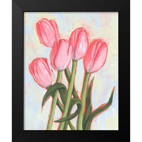 Peppy Tulip I Black Modern Wood Framed Art Print by Warren, Annie