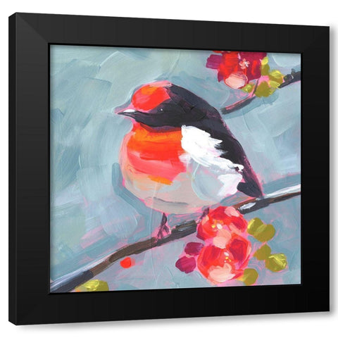 Brushstroke Bird I Black Modern Wood Framed Art Print by Parker, Jennifer Paxton