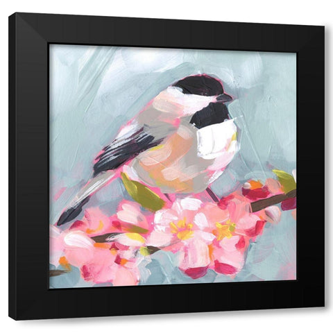 Brushstroke Bird II Black Modern Wood Framed Art Print by Parker, Jennifer Paxton