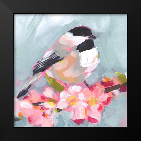 Brushstroke Bird II Black Modern Wood Framed Art Print by Parker, Jennifer Paxton