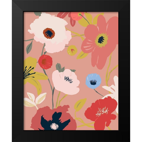 Merry Mallow I Black Modern Wood Framed Art Print by Warren, Annie