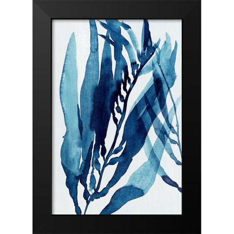 Blue Drift II Black Modern Wood Framed Art Print by Warren, Annie