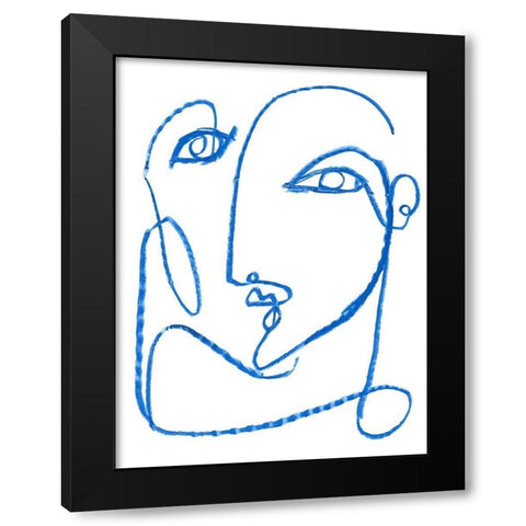 Blue Self I Black Modern Wood Framed Art Print by Parker, Jennifer Paxton