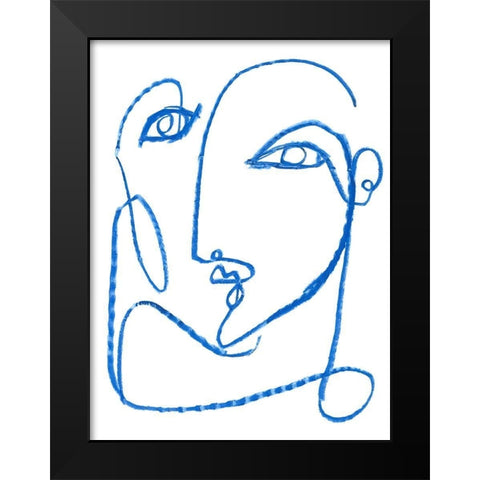 Blue Self I Black Modern Wood Framed Art Print by Parker, Jennifer Paxton
