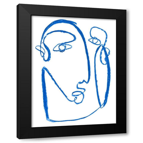 Blue Self II Black Modern Wood Framed Art Print by Parker, Jennifer Paxton