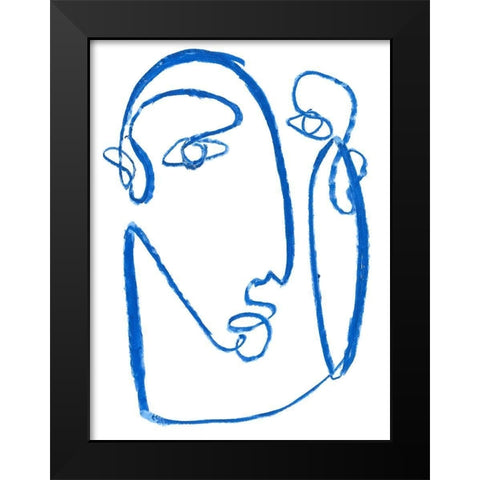 Blue Self II Black Modern Wood Framed Art Print by Parker, Jennifer Paxton