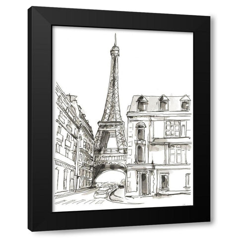 Pen and Ink Travel Studies I Black Modern Wood Framed Art Print with Double Matting by Harper, Ethan