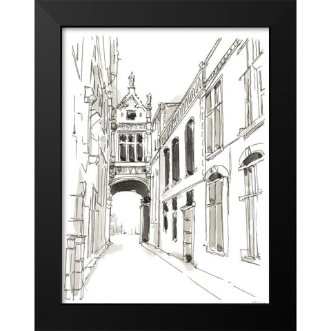 Pen and Ink Travel Studies III Black Modern Wood Framed Art Print by Harper, Ethan