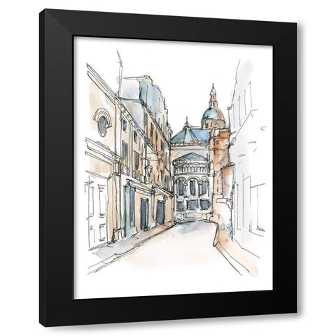 Watercolor Travel Sketchbook IV Black Modern Wood Framed Art Print with Double Matting by Harper, Ethan