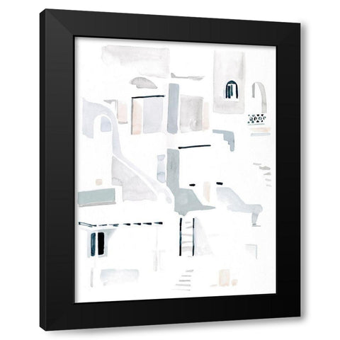 Ascending Neutrals I Black Modern Wood Framed Art Print by Parker, Jennifer Paxton
