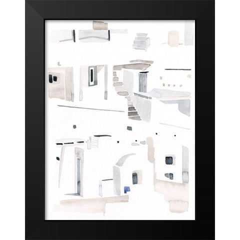 Ascending Neutrals II Black Modern Wood Framed Art Print by Parker, Jennifer Paxton