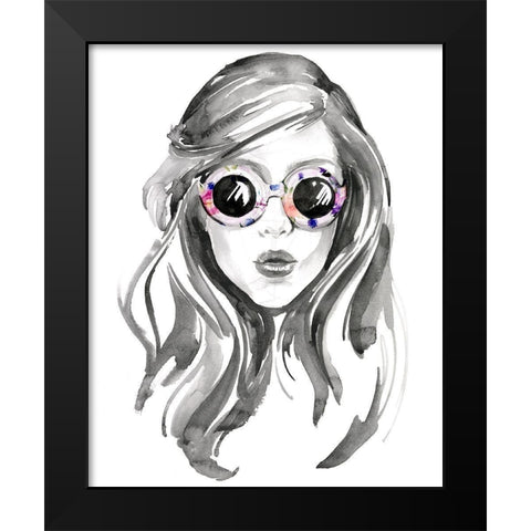 Look into the Sun(Glasses) II Black Modern Wood Framed Art Print by Parker, Jennifer Paxton