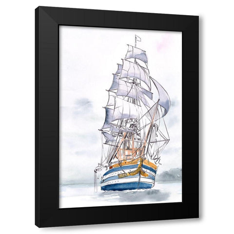Tall Ship I Black Modern Wood Framed Art Print by Parker, Jennifer Paxton