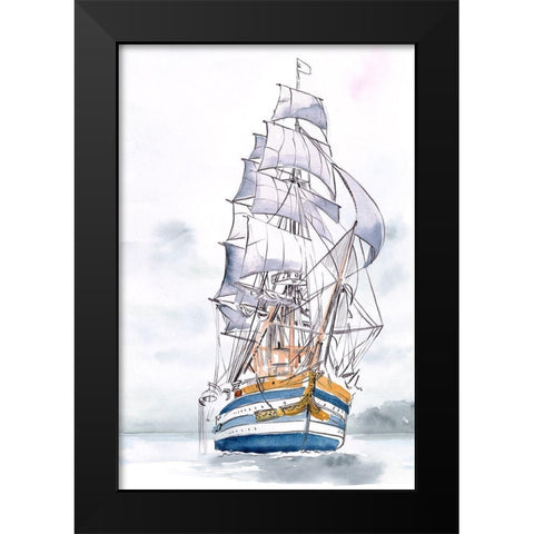 Tall Ship I Black Modern Wood Framed Art Print by Parker, Jennifer Paxton
