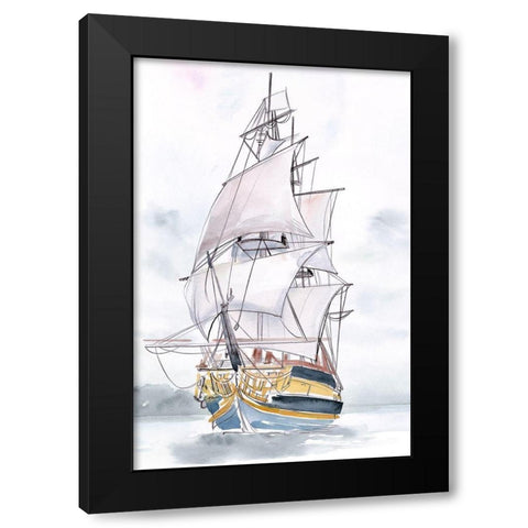 Tall Ship II Black Modern Wood Framed Art Print by Parker, Jennifer Paxton