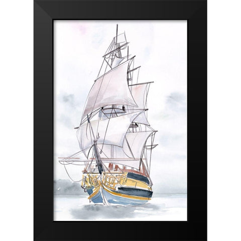 Tall Ship II Black Modern Wood Framed Art Print by Parker, Jennifer Paxton