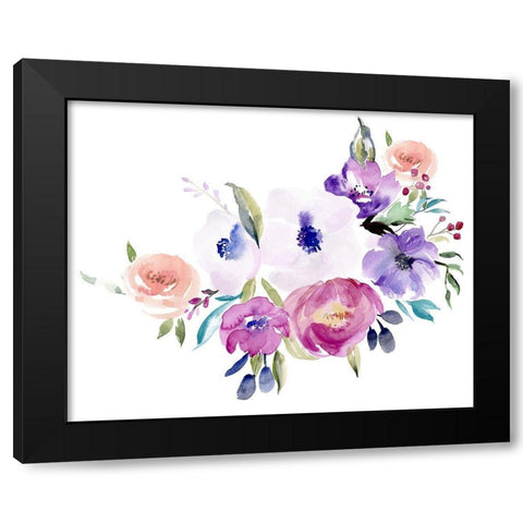 Watercolor Anemone I Black Modern Wood Framed Art Print by Parker, Jennifer Paxton