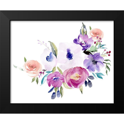 Watercolor Anemone I Black Modern Wood Framed Art Print by Parker, Jennifer Paxton