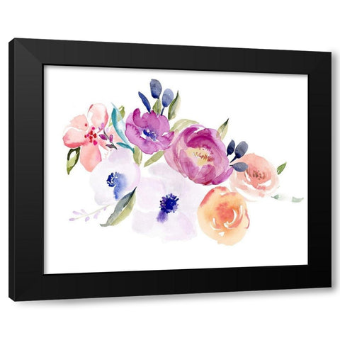 Watercolor Anemone II Black Modern Wood Framed Art Print by Parker, Jennifer Paxton