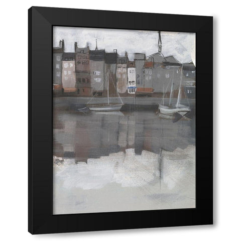 Fishing Village II Black Modern Wood Framed Art Print with Double Matting by Parker, Jennifer Paxton