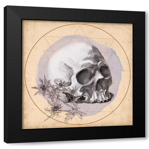 Skull Thistle II Black Modern Wood Framed Art Print by Parker, Jennifer Paxton