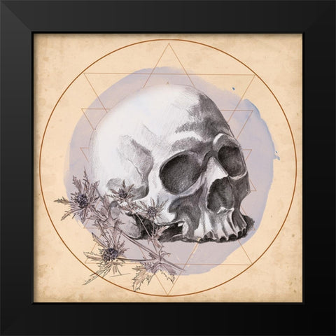 Skull Thistle II Black Modern Wood Framed Art Print by Parker, Jennifer Paxton