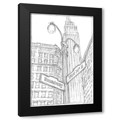 NY Intersection II Black Modern Wood Framed Art Print by Harper, Ethan