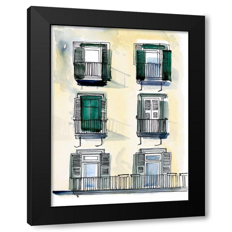 On the Sunny Side of the Street II Black Modern Wood Framed Art Print by Parker, Jennifer Paxton