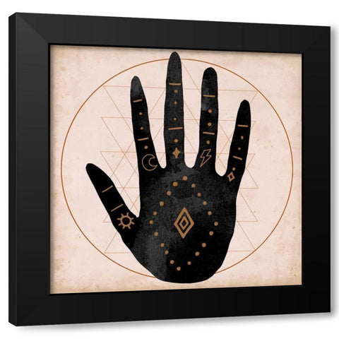 Illuminated Palm I Black Modern Wood Framed Art Print by Parker, Jennifer Paxton