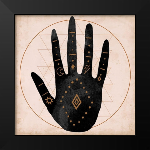 Illuminated Palm I Black Modern Wood Framed Art Print by Parker, Jennifer Paxton
