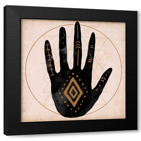 Illuminated Palm II Black Modern Wood Framed Art Print by Parker, Jennifer Paxton