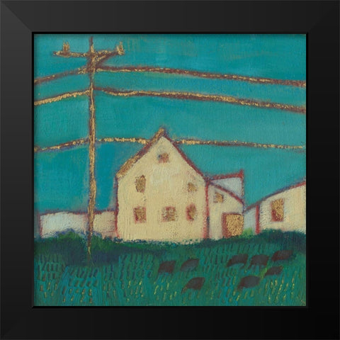 Fon Barn I Black Modern Wood Framed Art Print by Jachimiec, Sue