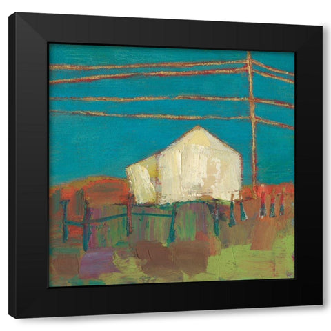 Fon Barn II Black Modern Wood Framed Art Print by Jachimiec, Sue