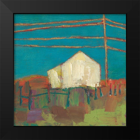 Fon Barn II Black Modern Wood Framed Art Print by Jachimiec, Sue