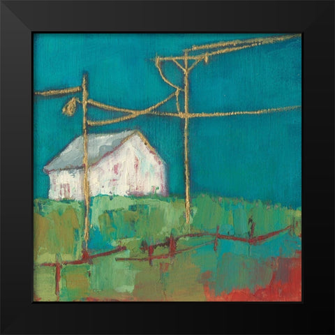 Fon Barn III Black Modern Wood Framed Art Print by Jachimiec, Sue