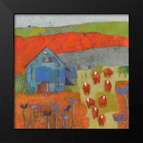 Dillwyn Barn Black Modern Wood Framed Art Print by Jachimiec, Sue