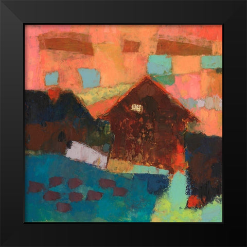 Farmville Barn Black Modern Wood Framed Art Print by Jachimiec, Sue