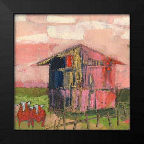 Buckingham Barn Black Modern Wood Framed Art Print by Jachimiec, Sue